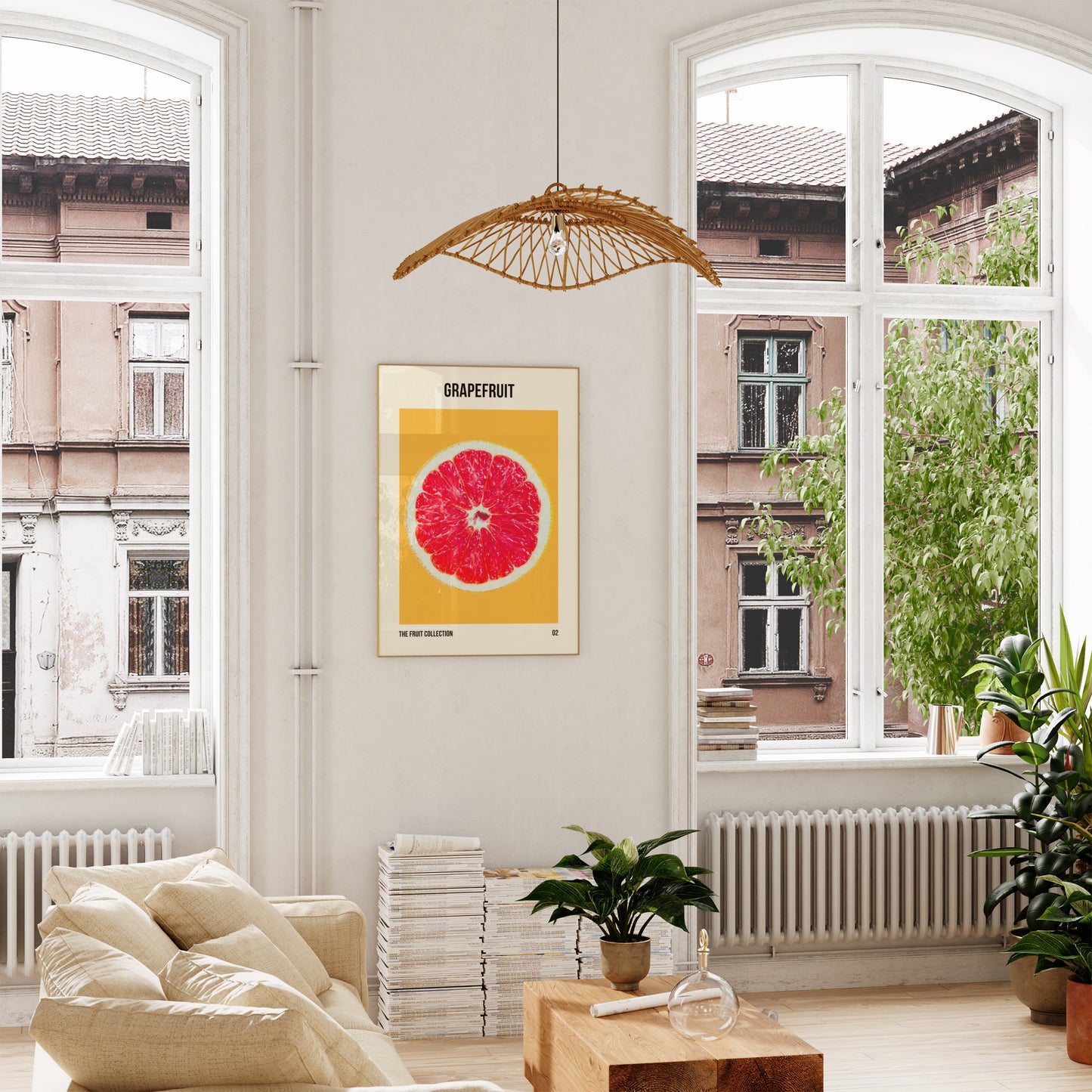Grapefruit Fruit Market Art Print