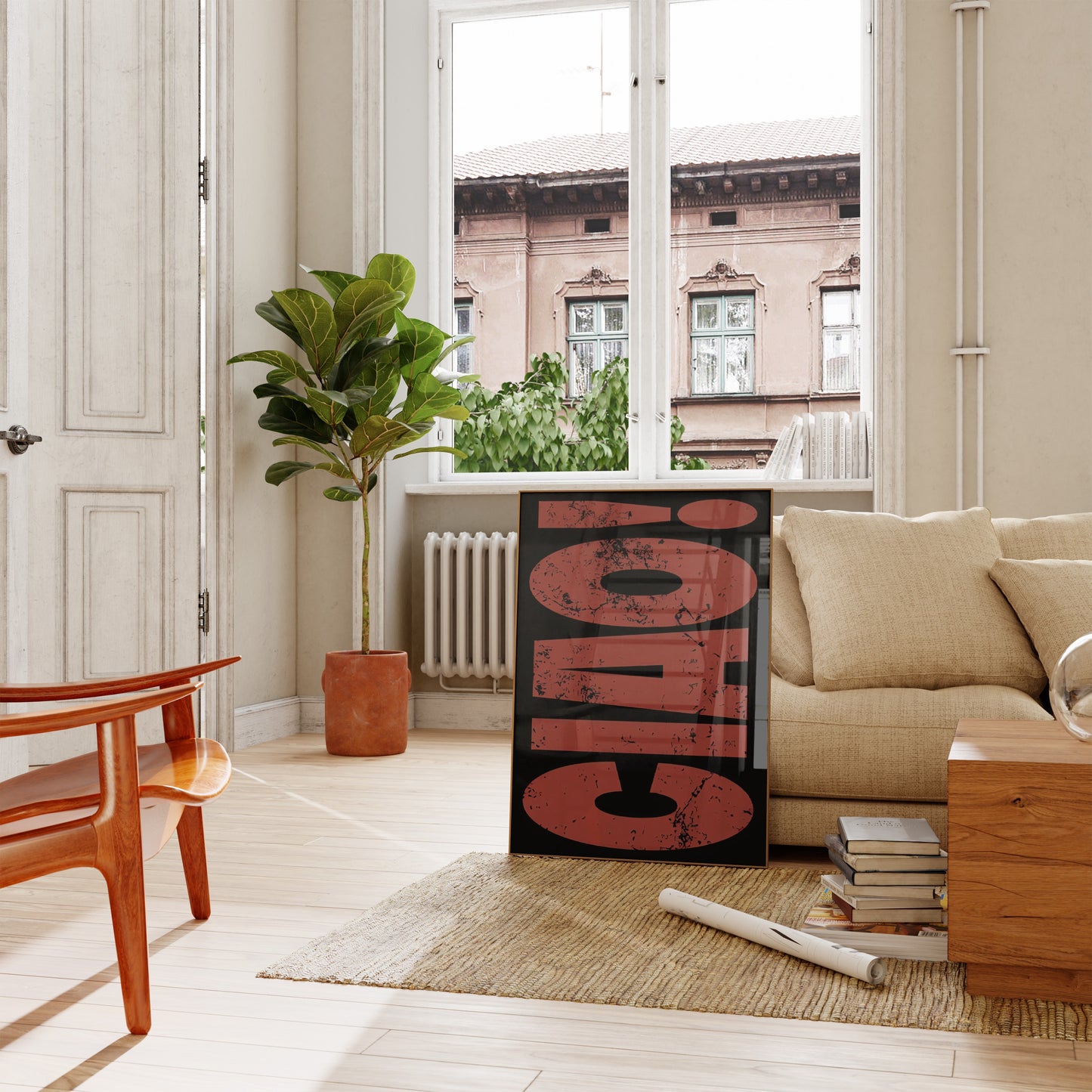Ciao! Art Print (Deep Red)