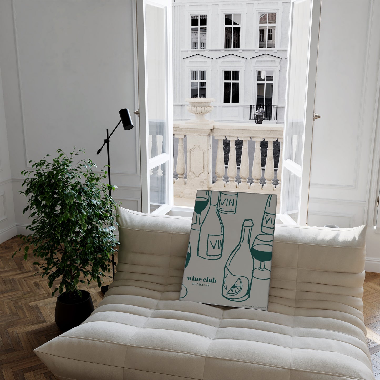 Green Wine Club Art Print