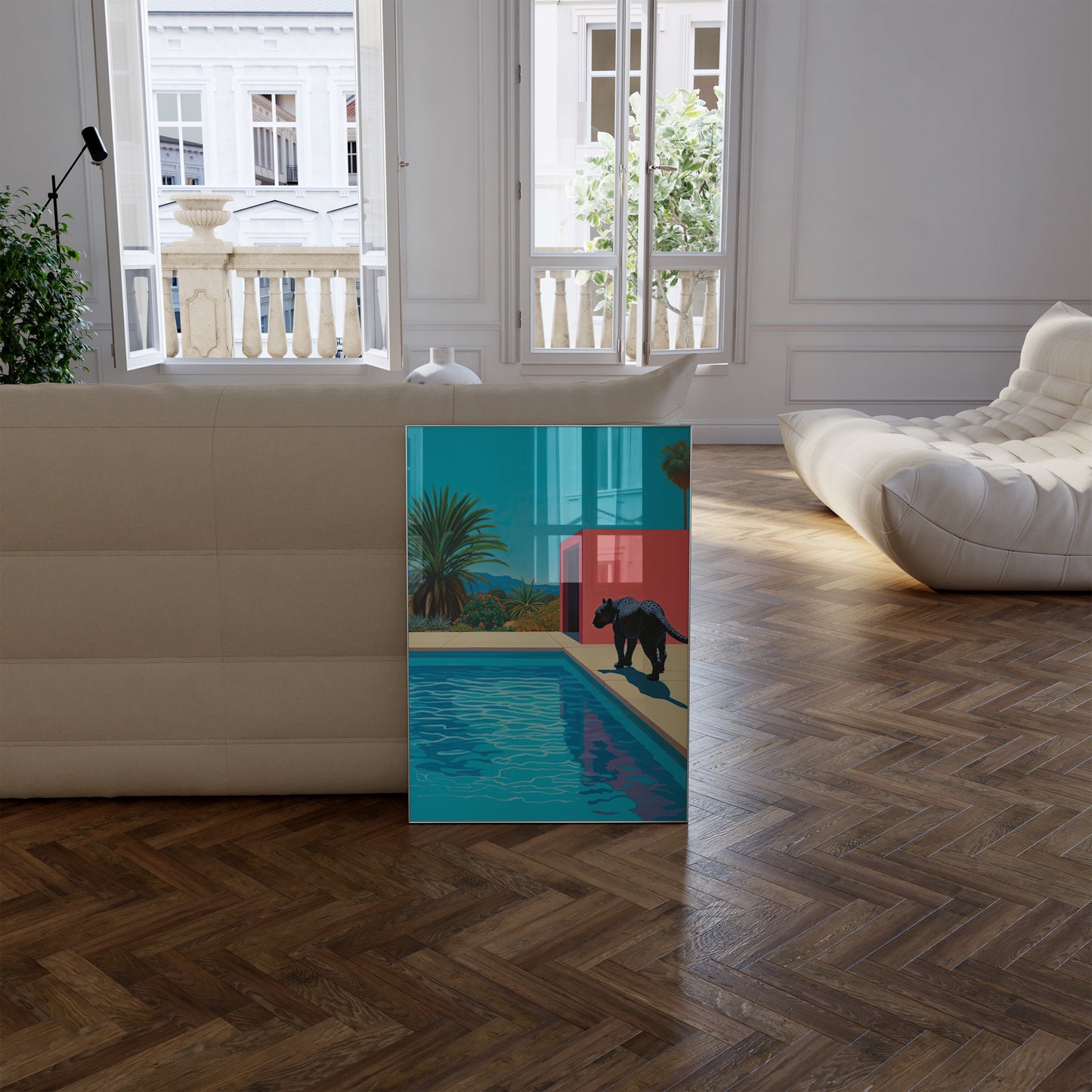 Black Jaguar Art Print