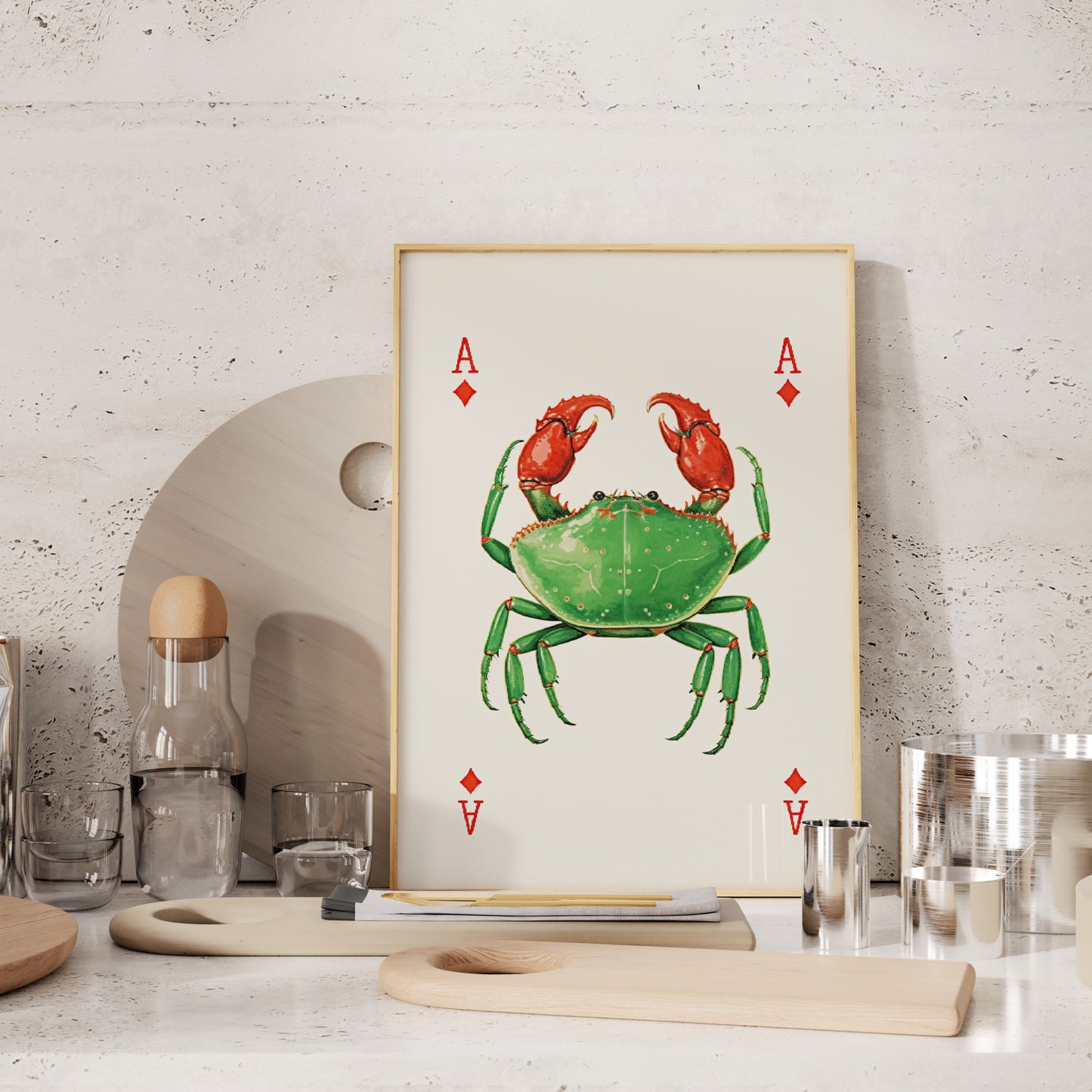 Ace of Crabs Art Print