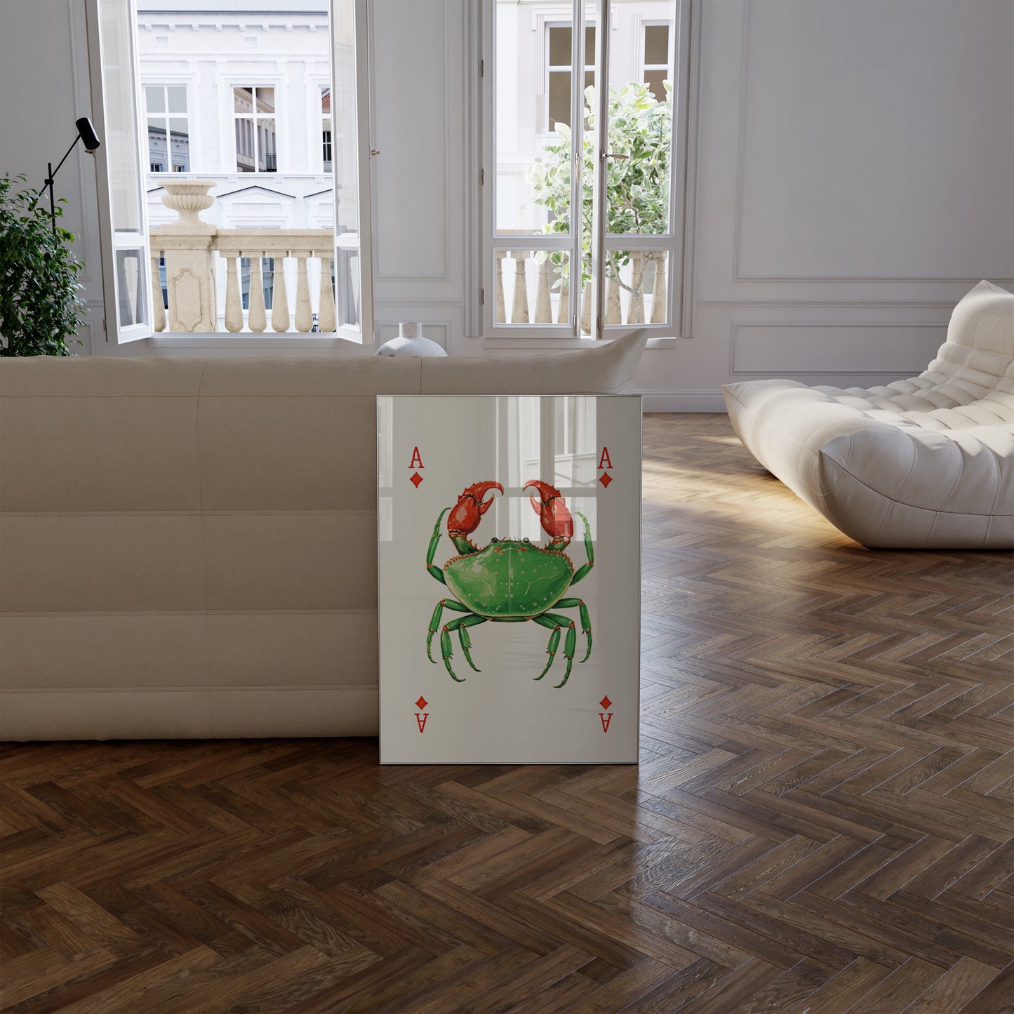 Ace of Crabs Art Print