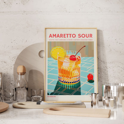 Amaretto Sour vol3. Cocktail Art Print