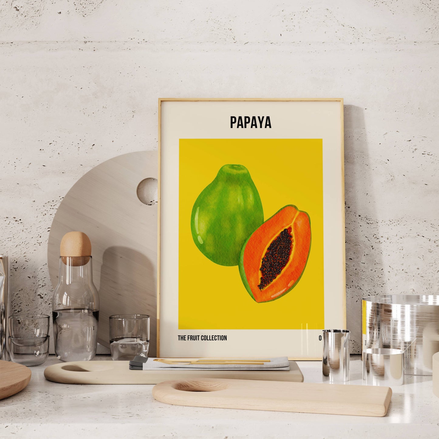 Papaya Fruit Market Art Print