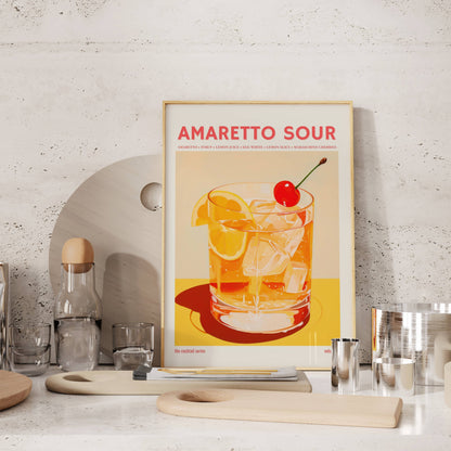 Amaretto Sour vol2. Cocktail Art Print