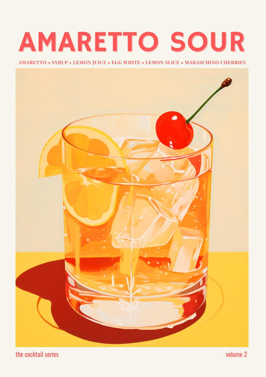 Amaretto Sour vol2. Cocktail Art Print