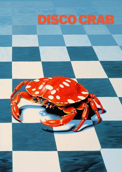 Disco Crab Art Print
