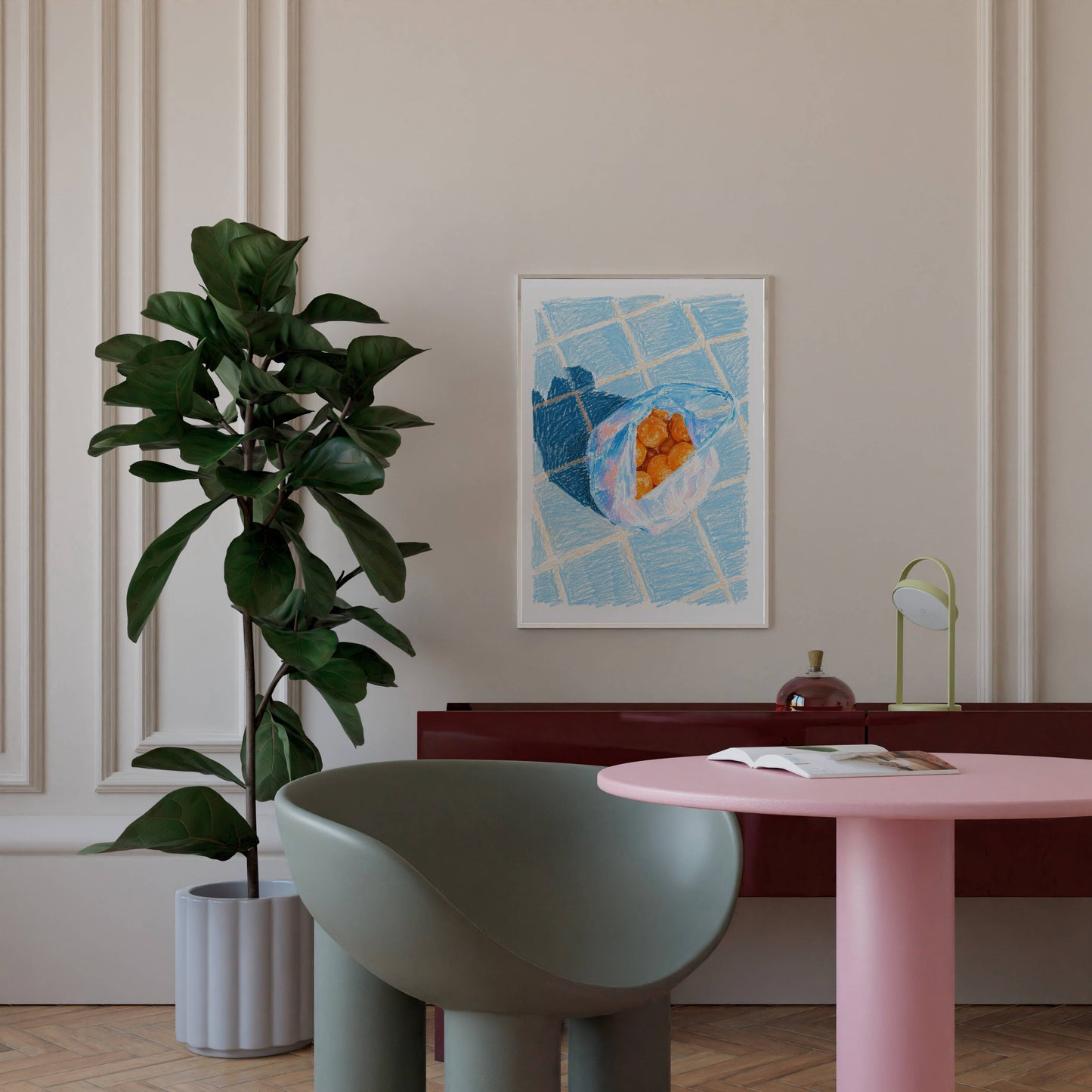 Aegean Oranges Art Print