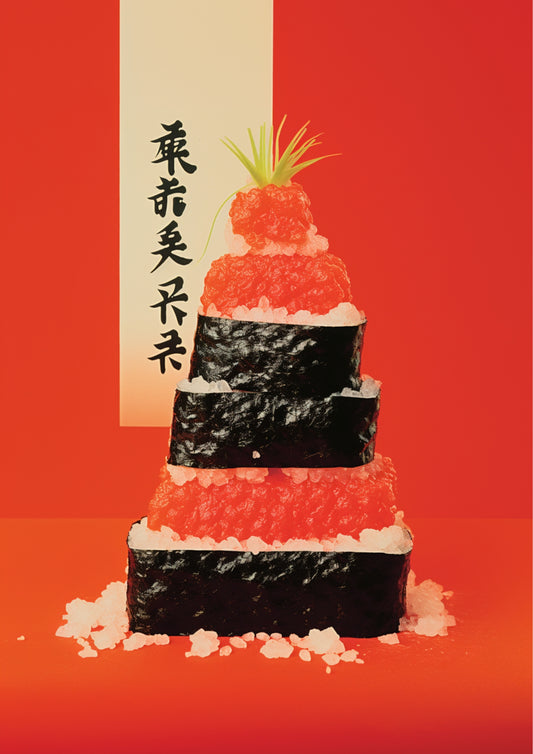 Red Sushi Art Print