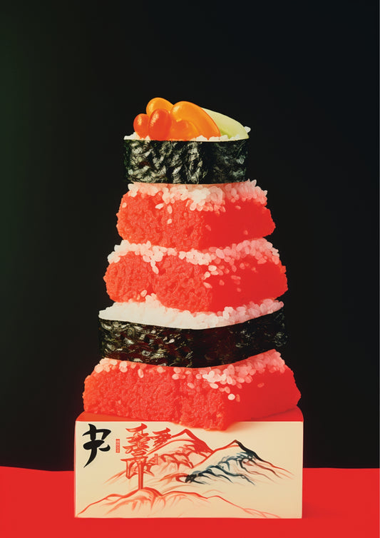 Black Sushi Art Print