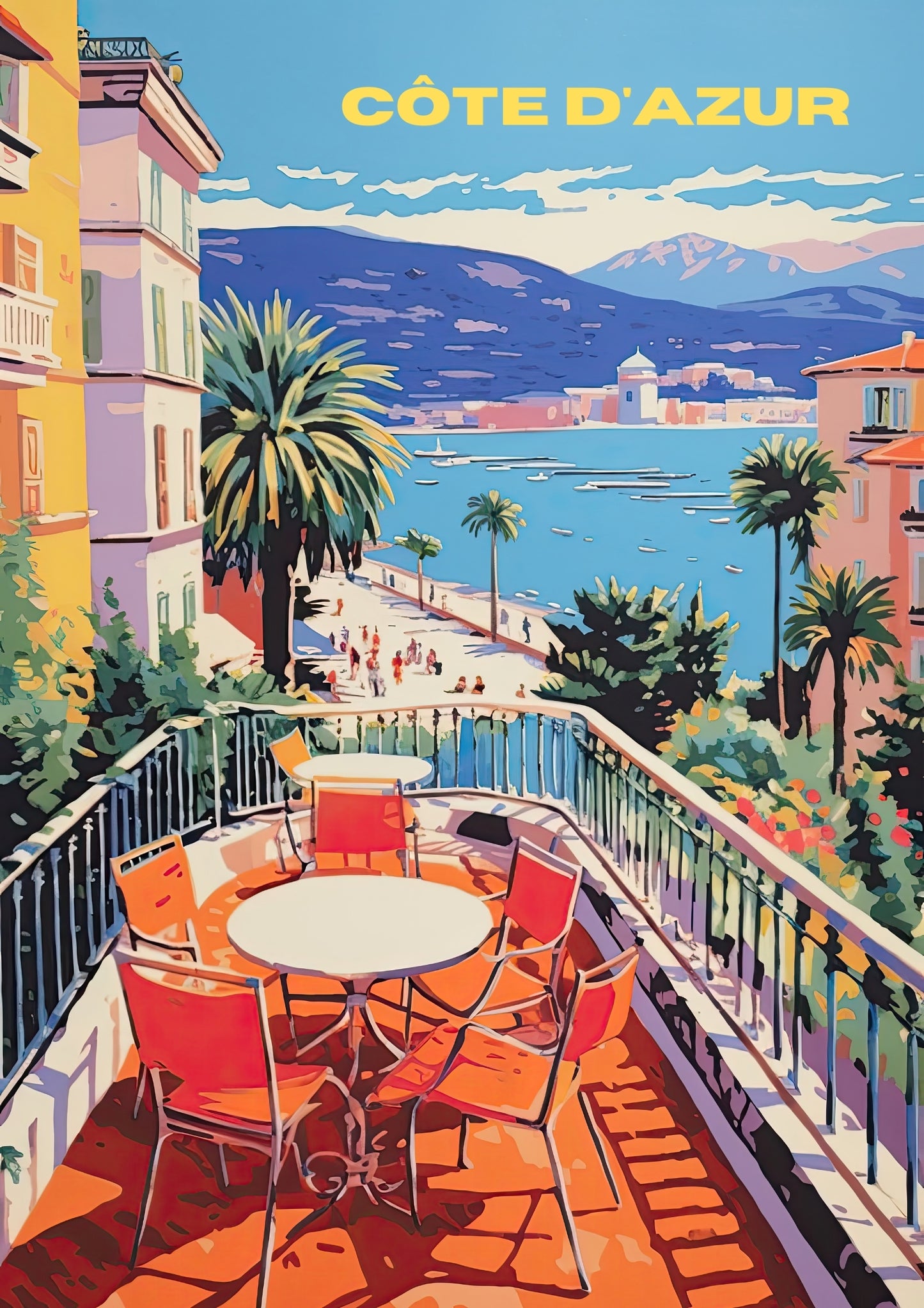 Côte D'Azur vol1. French 60s Style Art Print