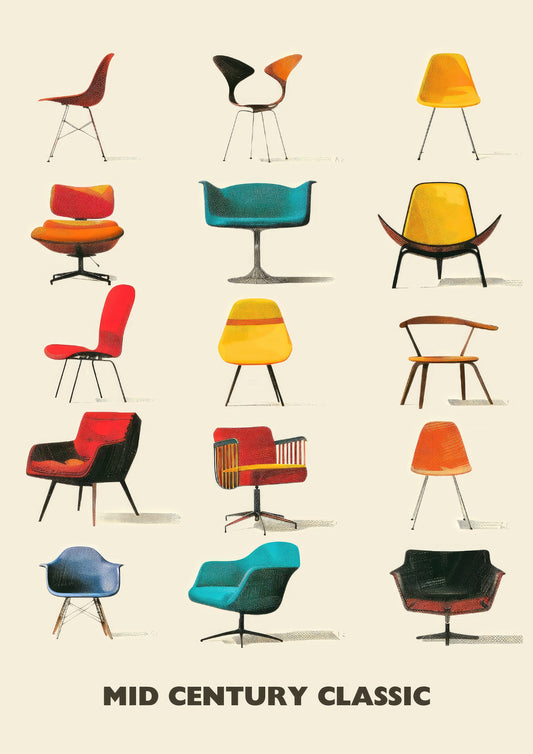 Mid Century Classic Art Print