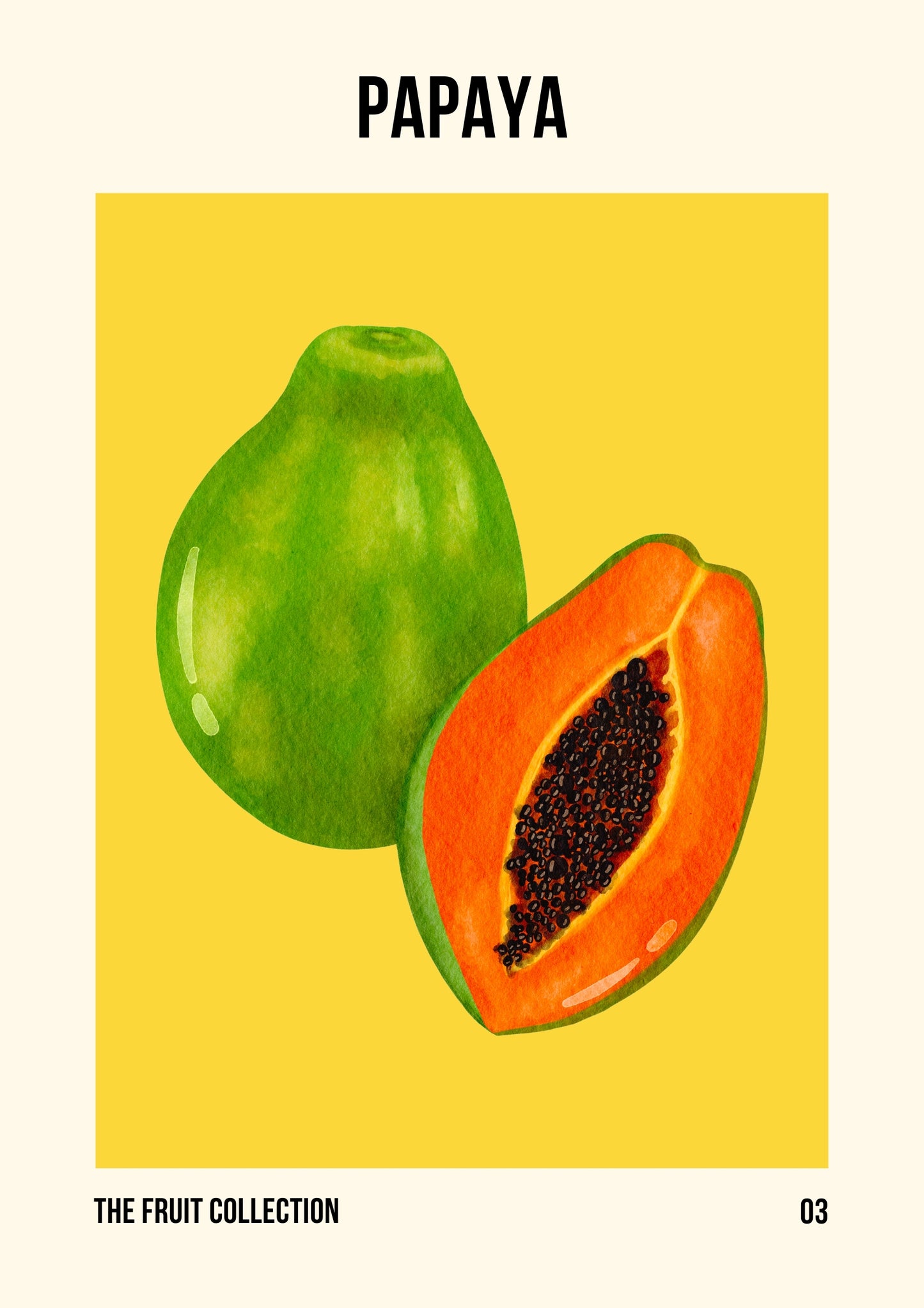 Papaya Fruit Market Art Print