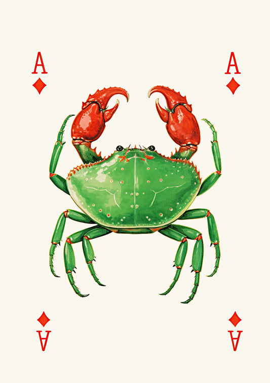 Ace of Crabs Art Print