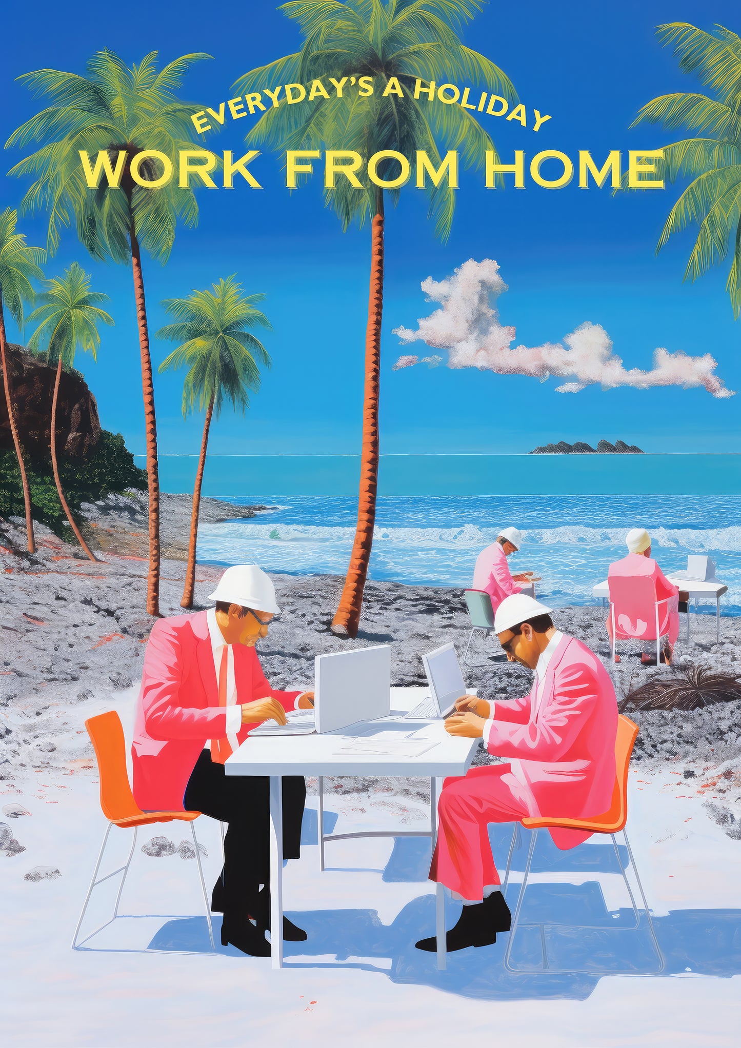 Work From Home Art Print